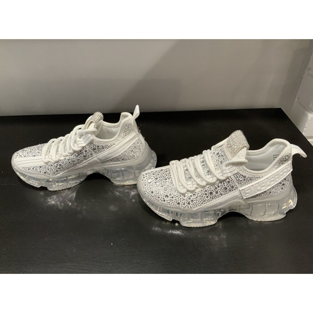 NWOB Steve Madden Maxima Rhinestone - Trim Trainer Sneaker Size 6.5 - Picture 3 of 7